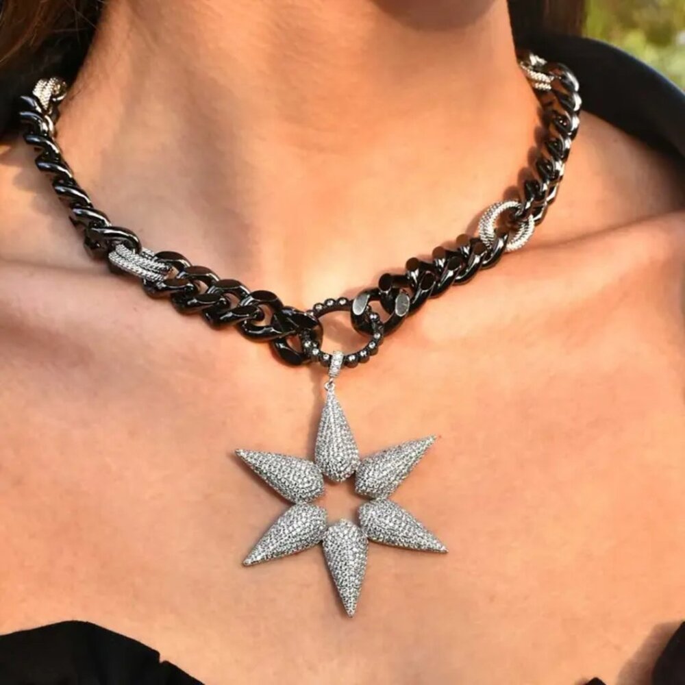 New Handmade Designer Chanour Megan Statement Necklace MSRP $250